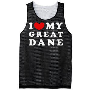 I Love My Great Dane I Heart My Great Dane Mesh Reversible Basketball Jersey Tank