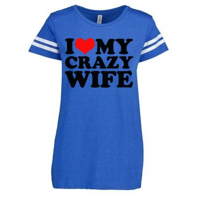 I Love My Crazy Wife With Heart Enza Ladies Jersey Football T-Shirt