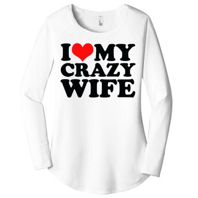 I Love My Crazy Wife With Heart Women's Perfect Tri Tunic Long Sleeve Shirt