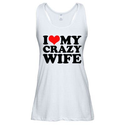 I Love My Crazy Wife With Heart Ladies Essential Flowy Tank