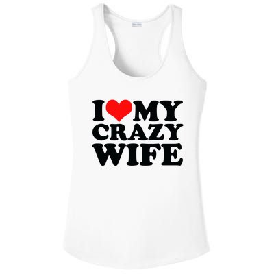 I Love My Crazy Wife With Heart Ladies PosiCharge Competitor Racerback Tank