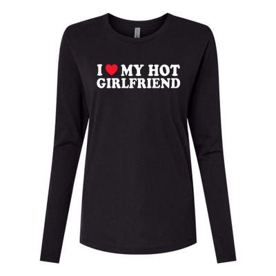 I Love My Hot GF Couple Valentines Day Girlfriend  Womens Cotton Relaxed Long Sleeve T-Shirt