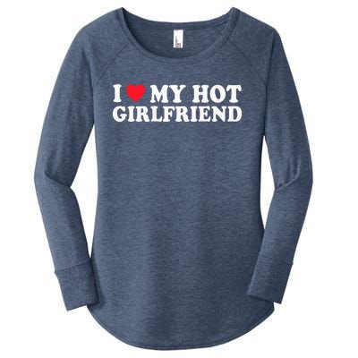 I Love My Hot GF Couple Valentines Day Girlfriend  Women's Perfect Tri Tunic Long Sleeve Shirt