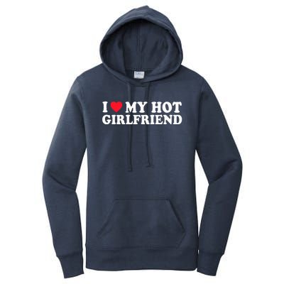 I Love My Hot GF Couple Valentines Day Girlfriend  Women's Pullover Hoodie