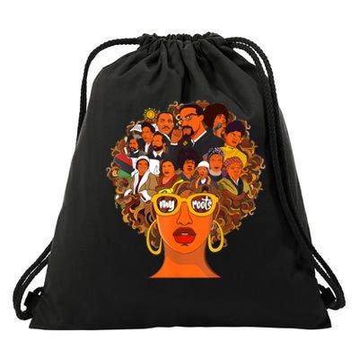 I Love My Roots Back Powerful Black History Month Dna Pride Drawstring Bag