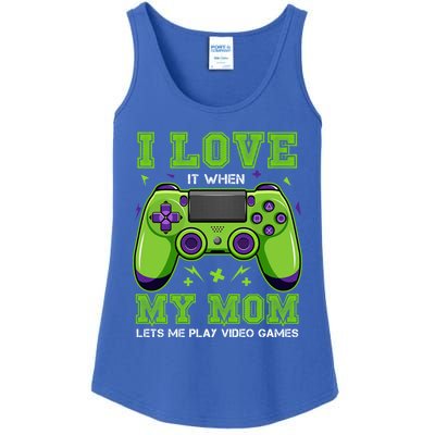 I Love My Mom Funny Sarcastic Video Games Gift Tee Gift Ladies Essential Tank