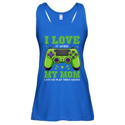 I Love My Mom Funny Sarcastic Video Games Gift Tee Gift Ladies Essential Flowy Tank