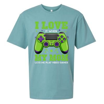 I Love My Mom Funny Sarcastic Video Games Gift Tee Gift Sueded Cloud Jersey T-Shirt