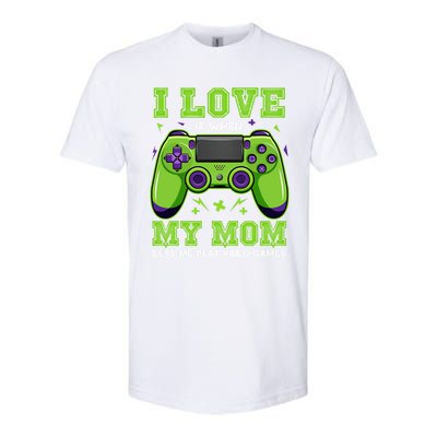 I Love My Mom Funny Sarcastic Video Games Gift Tee Gift Softstyle CVC T-Shirt