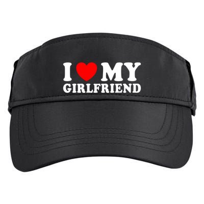 I Love My Girlfriend I Heart My Girlfriend Funny Gift Adult Drive Performance Visor