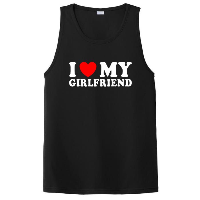 I Love My Girlfriend I Heart My Girlfriend Funny Gift PosiCharge Competitor Tank