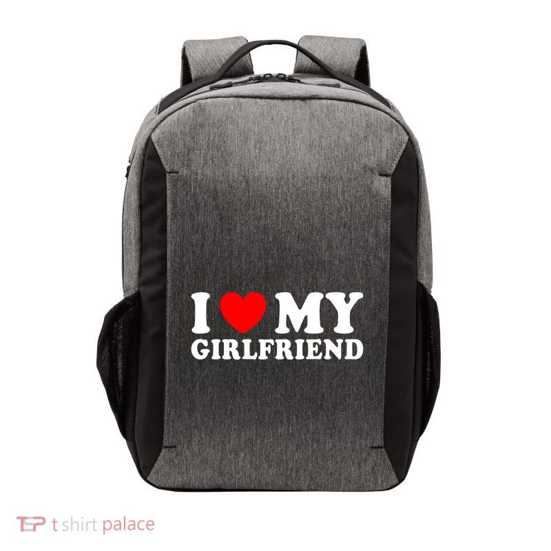 I Love My Girlfriend I Heart My Girlfriend Funny Gift Vector Backpack