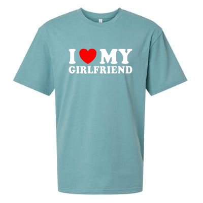 I Love My Girlfriend I Heart My Girlfriend Funny Gift Sueded Cloud Jersey T-Shirt