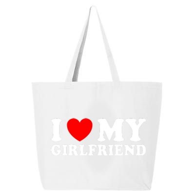 I Love My Girlfriend I Heart My Girlfriend Funny Gift 25L Jumbo Tote