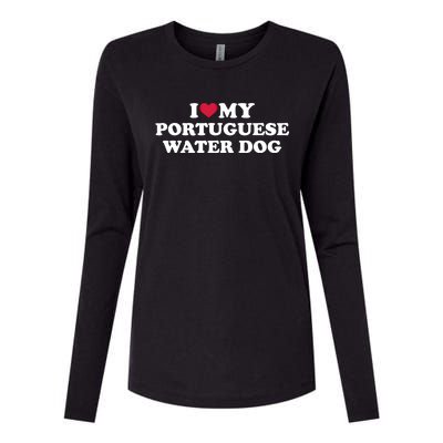 I Love My Portuguese Water Dog Gift Womens Cotton Relaxed Long Sleeve T-Shirt