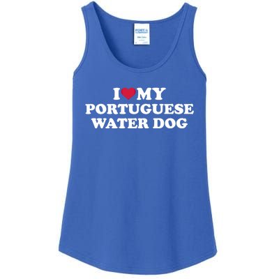 I Love My Portuguese Water Dog Gift Ladies Essential Tank