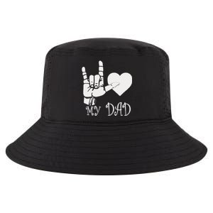 I Love My Dad ASL Fathers Day Gifts Cool Comfort Performance Bucket Hat