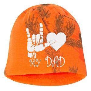 I Love My Dad ASL Fathers Day Gifts Kati - Camo Knit Beanie