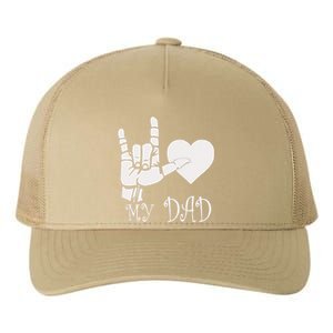 I Love My Dad ASL Fathers Day Gifts Yupoong Adult 5-Panel Trucker Hat