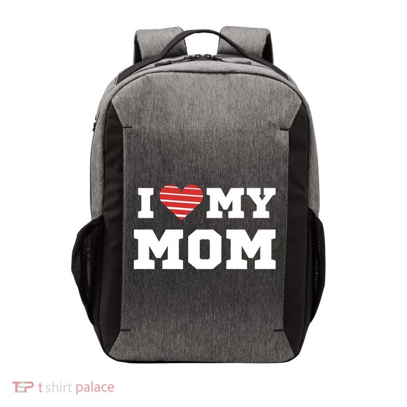 I Love My Mom Meaningful Gift Vector Backpack