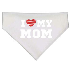 I Love My Mom Meaningful Gift USA-Made Doggie Bandana