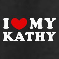 I Love My Kathy I Heart My Kathy 7 Panel Mesh Trucker Snapback Hat