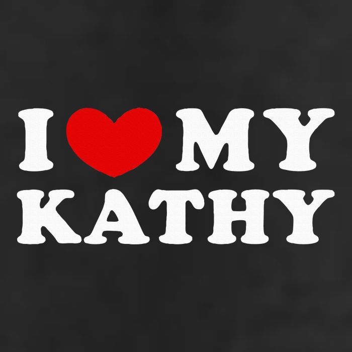 I Love My Kathy I Heart My Kathy 7 Panel Mesh Trucker Snapback Hat