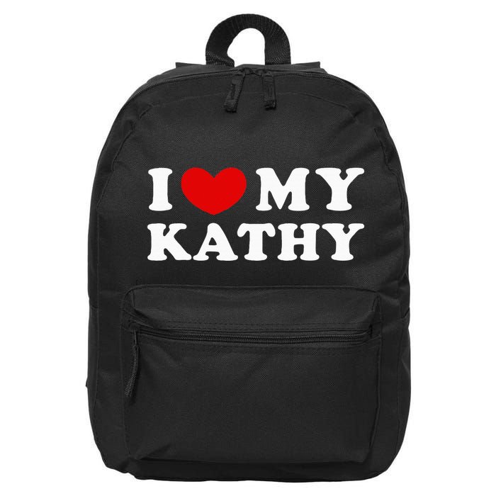 I Love My Kathy I Heart My Kathy 16 in Basic Backpack
