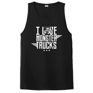 I Love Monster Trucks Lover Monster Truck Driving Driver Funny Gift PosiCharge Competitor Tank