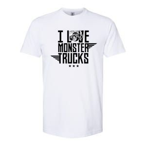 I Love Monster Trucks Lover Monster Truck Driving Driver Funny Gift Softstyle CVC T-Shirt