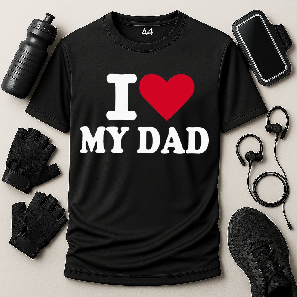 I Love My Dad Cooling Performance Crew T-Shirt