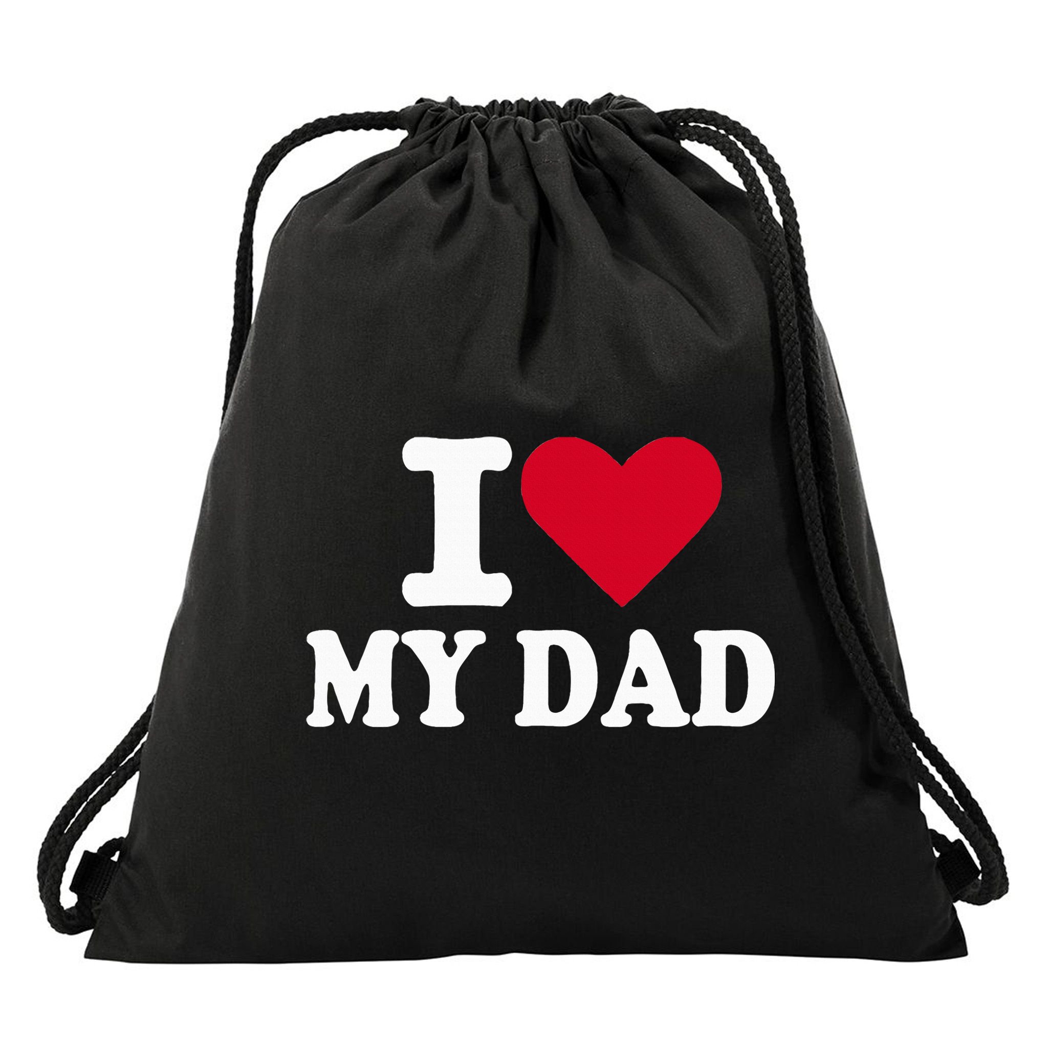 I Love My Dad Drawstring Bag