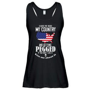 I Love My Wife My Country And Getting Pegged If You DonT Ladies Essential Flowy Tank