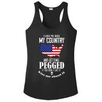 I Love My Wife My Country And Getting Pegged If You DonT Ladies PosiCharge Competitor Racerback Tank