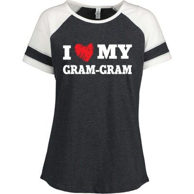 I Love My Gramgiftgram Favorite Family Member Valentines Cool Gift Enza Ladies Jersey Colorblock Tee