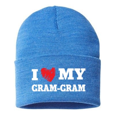 I Love My Gramgiftgram Favorite Family Member Valentines Cool Gift Sustainable Knit Beanie