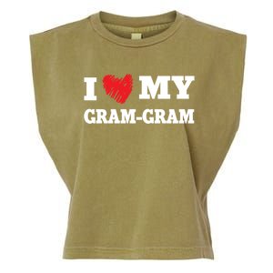 I Love My Gramgiftgram Favorite Family Member Valentines Cool Gift Garment-Dyed Women's Muscle Tee