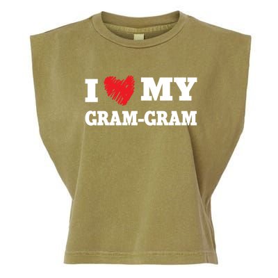 I Love My Gramgiftgram Favorite Family Member Valentines Cool Gift Garment-Dyed Women's Muscle Tee