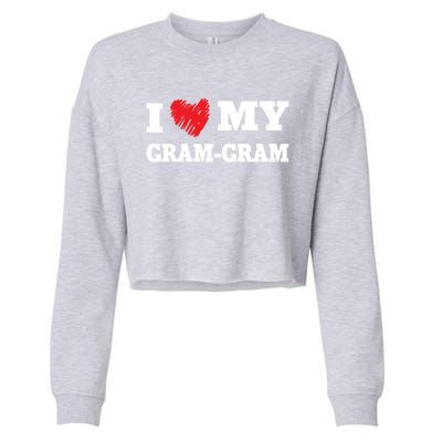 I Love My Gramgiftgram Favorite Family Member Valentines Cool Gift Cropped Pullover Crew