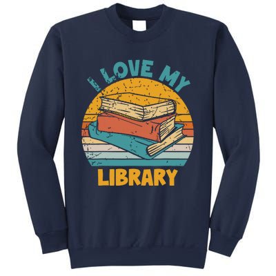 I Love My Library Sunset For Book Lovers Readers Librarian Sweatshirt