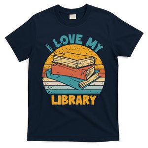 I Love My Library Sunset For Book Lovers Readers Librarian T-Shirt