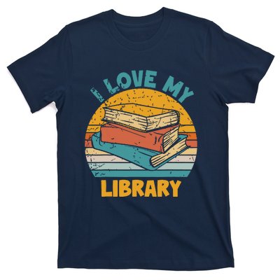 I Love My Library Sunset For Book Lovers Readers Librarian T-Shirt