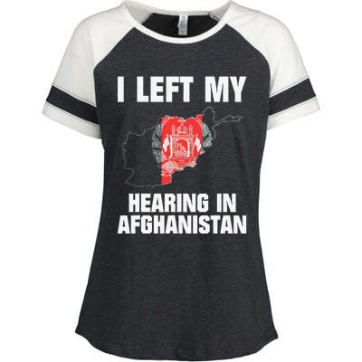 I Left My Hearing In Afghanistan Enza Ladies Jersey Colorblock Tee