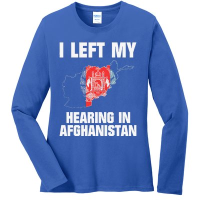 I Left My Hearing In Afghanistan Ladies Long Sleeve Shirt