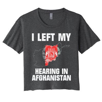 I Left My Hearing In Afghanistan Women's Crop Top Tee