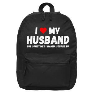 I Love My Husband 16 in Basic Backpack