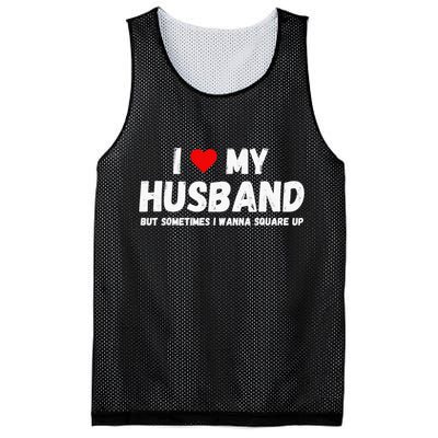 I Love My Husband Mesh Reversible Basketball Jersey Tank
