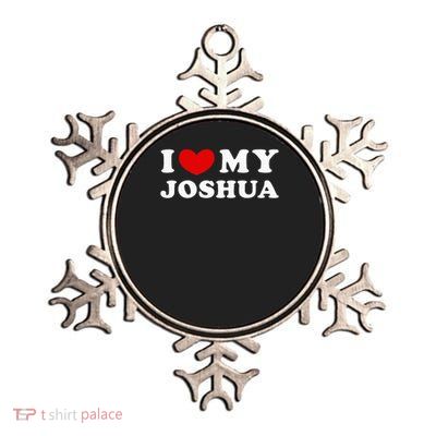 I Love My Joshua, I Heart My Joshua Metallic Star Ornament