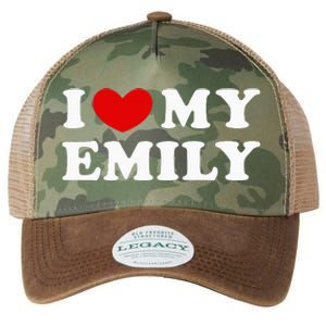 I Love My Emily I Heart My Emily Legacy Tie Dye Trucker Hat