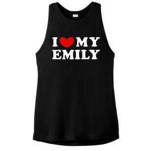 I Love My Emily I Heart My Emily Ladies PosiCharge Tri-Blend Wicking Tank